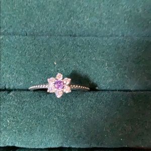 Pandora Purple Forget Me Not Ring
